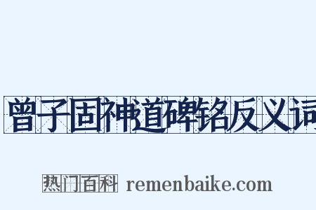 曾子固神道碑铭反义词是什么意思的图片